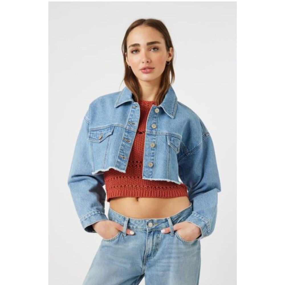 Forever 21 Denim Cropped Trucker Jacket​​
